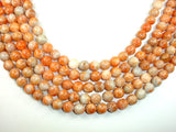 Orange Calcite Beads, Round, 10mm-BeadBasic