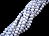 White Howlite Beads, Round, 6mm (6.3 mm), 15.5 Inch-BeadBasic