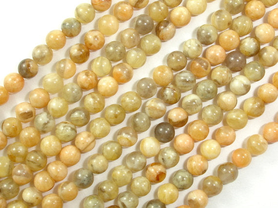 Feldspath Beads, Tiger Jasper Beads, Round, 4mm-BeadBasic