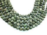 Green Zebra Jasper Beads, 10mm Round Beads-BeadBasic