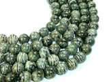 Green Zebra Jasper Beads, 10mm Round Beads-BeadBasic