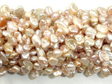 Fresh Water Pearl Beads, Mauve, Top drilled, Keshi-BeadBasic