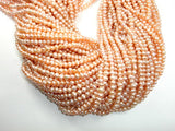Fresh Water Pearl Beads, Peach, Potato, Approx 4-5mm-BeadBasic