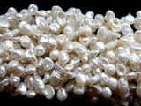 Fresh Water Pearl Beads, Mauve, Top drilled, Keshi-BeadBasic
