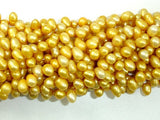 Fresh Water Pearl Beads, Gold, Top drilled, Dancing beads-BeadBasic