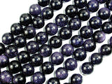Blue Goldstone, Round, 12mm beads-BeadBasic