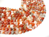 Agate Beads, Faceted Round, 10mm, 14.5 Inch-BeadBasic