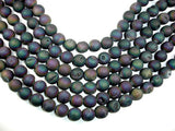 Druzy Agate Beads, Geode Beads, Matte Peacock, 14mm-BeadBasic