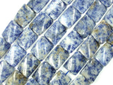 Blue Spot Jasper Beads, Twisted Rectangle-BeadBasic