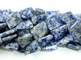 Blue Spot Jasper Beads, Twisted Rectangle-BeadBasic