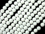 White Jade Beads, Round, 6mm (6.3mm), 15 Inch-BeadBasic