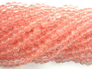 Cherry Quartz Beads, Round, 6mm-BeadBasic