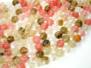 Fire Cherry Quartz Beads, Round, 10mm-BeadBasic
