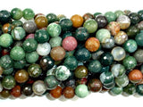 Indian Agate Beads, Fancy Jasper Beads, Faceted Round, 8mm-BeadBasic