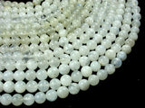 White Moonstone Beads, 7.5mm(7.8mm) Round Beads-BeadBasic