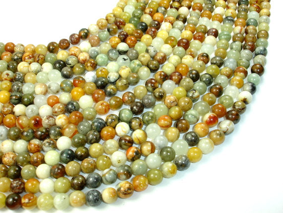 Jade Beads, Round, 8mm-BeadBasic