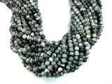Black Line Jasper Beads, Silk Stone, Spider Web Jasper, Round, 8mm-BeadBasic