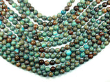 Blue Calsilica Jasper Beads, Round, 10mm-BeadBasic