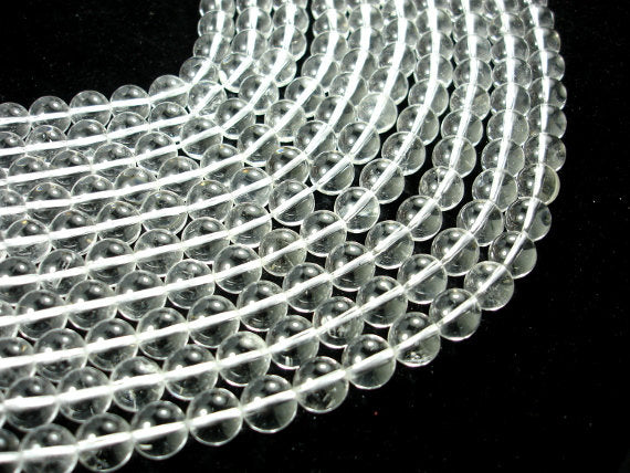 Clear Quartz, Round beads, 10mm-BeadBasic