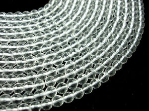 Clear Quartz Beads, Faceted Round, 6mm-BeadBasic