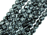 Snowflake Obsidian Beads, Faceted Round, 12mm-BeadBasic