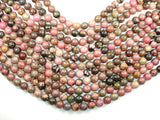 Rhodonite Beads, Round, 10mm (10.5 mm)-BeadBasic