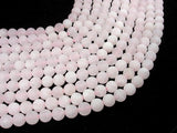Matte Rose Quartz Beads, Round, 10mm-BeadBasic