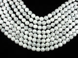 White Howlite Beads, Faceted Round, 12mm-BeadBasic