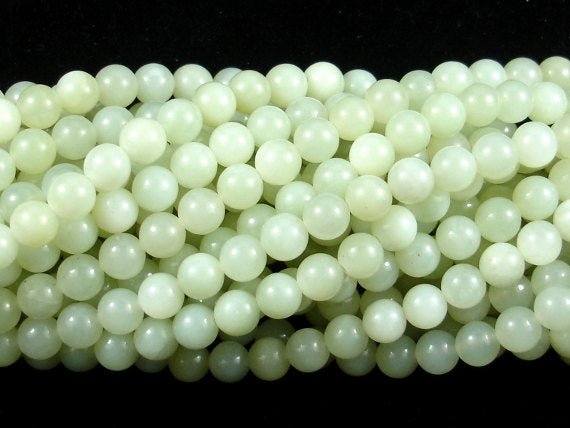 New Jade Beads, 6mm Round Beads-BeadBasic