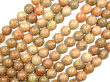 Chinese Unakite Beads, Round, 10mm-BeadBasic