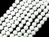 White Jade Beads, Round, 10mm (10.5mm)-BeadBasic