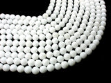 White Jade Beads, Round, 10mm (10.5mm)-BeadBasic