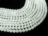 White Jade Beads, Round, 10mm, 15.5 Inch-BeadBasic