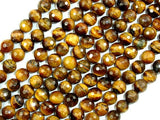 Tiger Eye Beads, Faceted Round, 8mm-BeadBasic