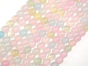 Agate Beads, Multi color, 8mm Round Beads, 15 Inch-BeadBasic