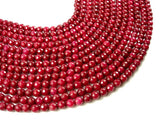 Ruby Jade Beads, Faceted Round, 6mm-BeadBasic
