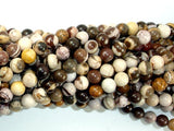 Brown Zebra Jasper Beads, Round, 6mm-BeadBasic