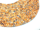 Rain Flower Stone, Orange, 6mm Round Beads-BeadBasic