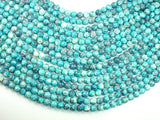 Rain Flower Stone Beads, Blue, 8mm Round Beads-BeadBasic