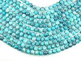 Rain Flower Stone Beads, Blue, 10mm Round Beads-BeadBasic
