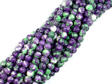 Rain Flower Stone, Purple, 4mm Round Beads-BeadBasic