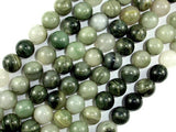 Green Line Quartz, 10mm Round Beads-BeadBasic