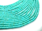 Turquoise Howlite Beads, 3mm x 6mm Heishi Beads-BeadBasic
