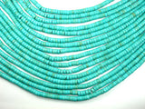 Turquoise Howlite Beads, 3mm x 6mm Heishi Beads-BeadBasic