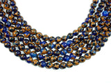 Mosaic Stone Beads, Blue, 8mm Round Beads-BeadBasic