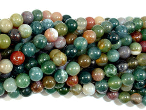 Indian Agate Beads, Fancy Jasper Beads, 6mm Round Beads-BeadBasic