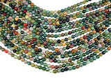 Indian Agate Beads, Fancy Jasper Beads, 6mm Round Beads-BeadBasic