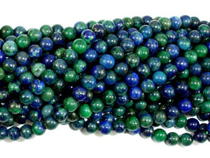 Azurite Malachite Beads, 4mm (4.5mm) Round-BeadBasic