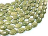 Green Chalcopyrite Beads, 13 x 18 mm Oval Beads-BeadBasic