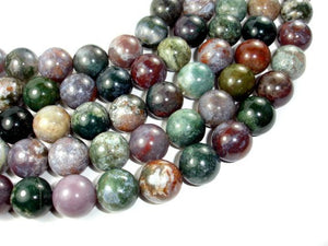 Indian Agate Beads, Fancy Jasper Beads, 18mm Round Beads-BeadBasic
